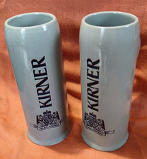 2x Kirner Andres Bierkrug Maßkrug 0,5 Liter Brauerei  Bier  Krug  Steingut Glas