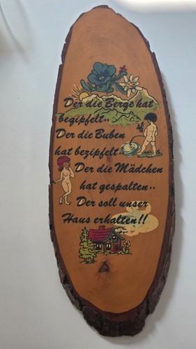Alpengaudi-Deko-Holzschild/Wan