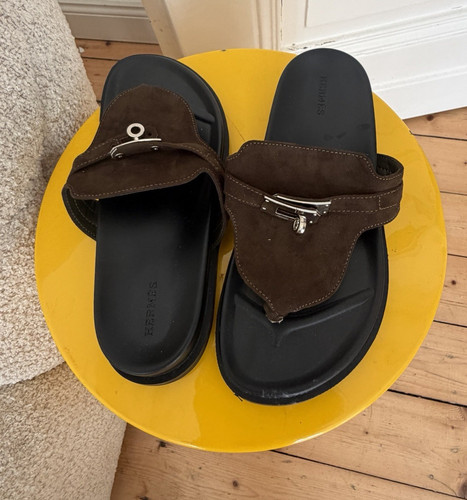 Hermès chypre sandalen braun - hermès,