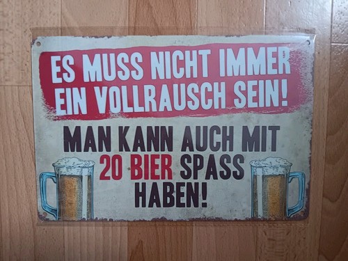 Bier spruch metallschild - bier,