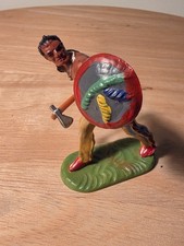 Elastolin 7cm - Indianer - Angriff - Axt - Beil - Guter Zustand - (8) - H009-35