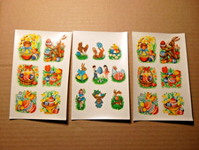 3 x  DDR  - Abziehbilder  - Schiebebilder  -  Ostern  Osterhase  andere