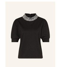 Monari Damen Shirt mit Pailletten, schwarz, Größe 42, Neu mit Etikett