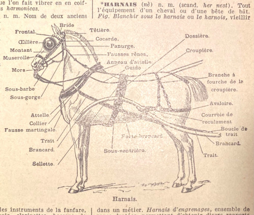 Alte lithographie harnais - lithographie,,