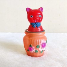 Vintage Original Alte Katze Versteckt IN Pot Zelluloid Surprising Baby Spielzeug