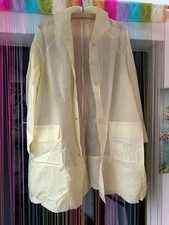 Pvc Regenmantel transparent gestreift mit leichtem defekt