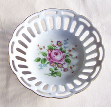 Schale Durchbruch*Porzellan Fine Lichte China Porzellan Thüringen Ø 14cm Blumen 