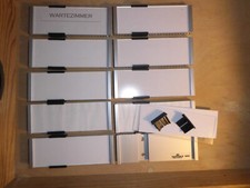 10 Stück-DURABLE 4800-Info-S-Türschild-Infotafel-metallic silber 149mm x 52,5mm