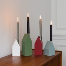 Remember Kerzenhäuser - 4 Stück - ohne Kerze - Adventskranz - Weihnachten - NEU