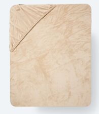 Mikronesse 2xCashma Plüsch Spannbettlaken., 140x200 cm, Natur