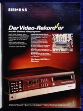 Siemens Video-Rekorder, Video 2000, originale Werbung aus 1982