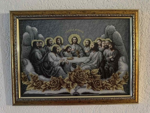 Hand embroidered picture the - embroidered, "the
