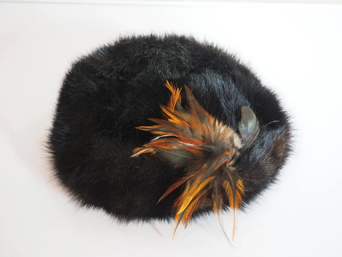 Vintage pelzhut schwarz - vintage,