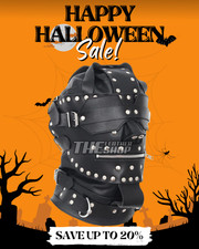 Halloween Leder Bondage Kapuze