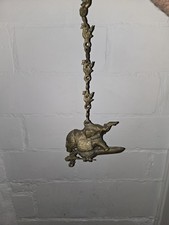 Antik Messing Elefant Stil Aufhängen Öl Licht Lampe