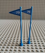 Lego Fahne Flagge blau 2 Stück Vintage 30322 4610 6435 P48