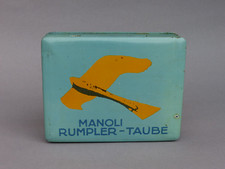 alte Blechdose 100 RUMPLER TAUBE Cigaretten Manoli Berlin