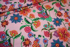 Stenzo Jersey  Stoff  bunte Blumen rosa  1m