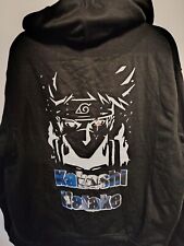B-Ware Naruto anime Sasuke  Auge Kakashi Sharingan Öko Herren Hoodie Schwarz XXL