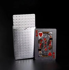  Neu Pokerkarten Set Wasserdicht Spielkarten Set Gold Design Luxus Karten Silber