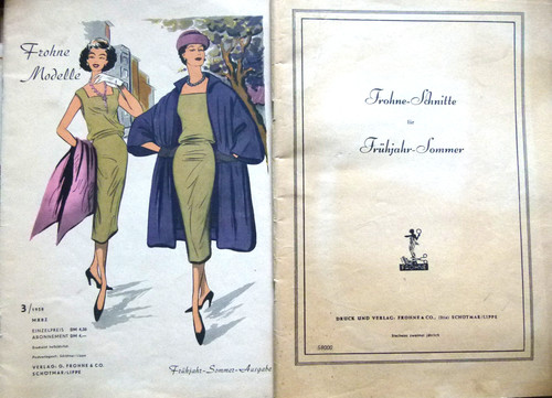 Altes frohne modeheft 1958 - altes,