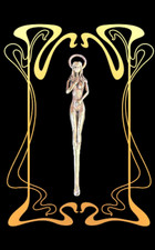 Art Nouveau Nackte Nymphe