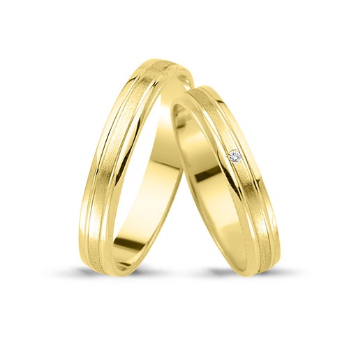 Paar trauringe 585 gold - 1,