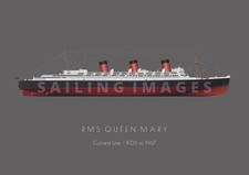 RMS Queen Mary - A4 'Giclée'