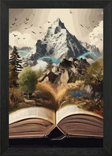 Aquarell Bücher gerahmt