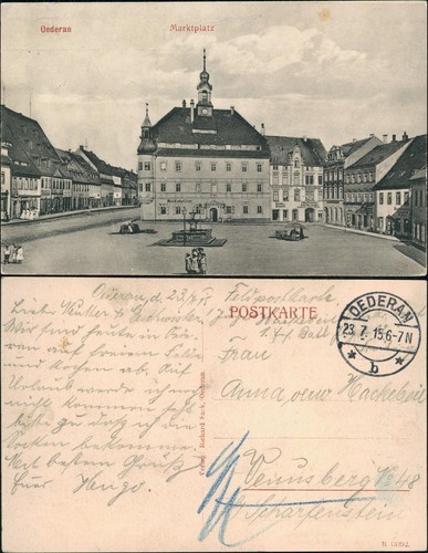 Ansichtskarte oederan - ansichtskarte,