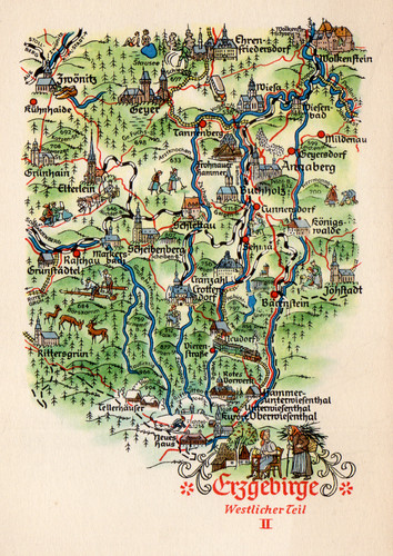 Ansichtskarte erzgebirge - ansichtskarte,
