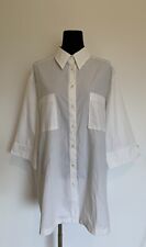 Marion Mosel Langarm Bluse Weiß in Gr. 52 (XXL) - Basic - PLUS SIZE