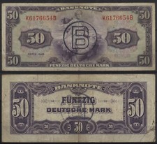 [23246] - MIT B-STEMPEL: 50 DM - das Geld der Währungsreform, 00.00.1948, Grabow