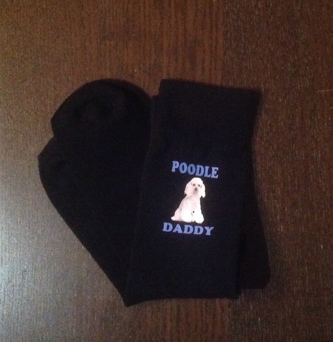 Pudel papa bedruckte - bedruckte, socken