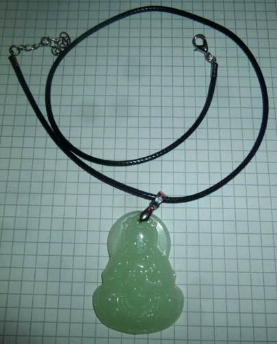 Jade buddha anhänger halsband - anhänger,