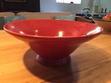 Schale rot Craquelé Glasur, Vintage