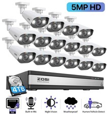 ZOSI 8CH/16CH 4K NVR 5MP POE