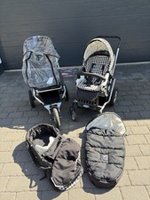 Kinderwagen Gesslein XXL Set inkl. Buggy Gestell Hahnentritt Design