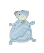 Paradise Toys Teddy Bear Bär Teddybär blau Schmusetuch Schnuffeltuch Rasselkopf