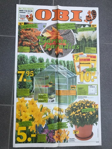 90er alte werbung prospekt - prospekt, obi