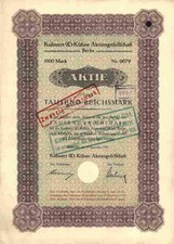 Kuhnert & Kühne AG 1921