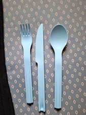 Tupperware Camping Picknick Besteck 3 Teile Set to Go Messer Gabel Löffel 