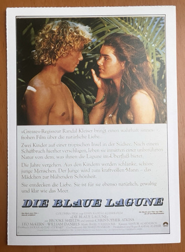 Die blaue lagune filmkarte - lagune,