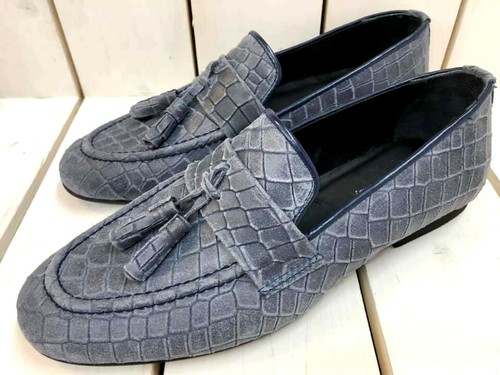 Designer slipper loafers - designer, grau