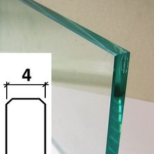 xGLASPLATTE poliert - Klarglas 4 mm ESG SICHERHEITSGLAS nach Maß (76,39€/m²)