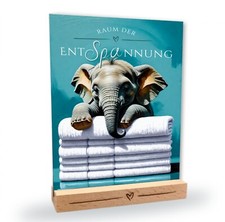Elefant süß schild wellness - elefant,