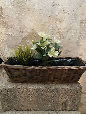 Weiden Geflecht Korb Garten Deko Kräuter Impressionen Shabby Blumen kasten 