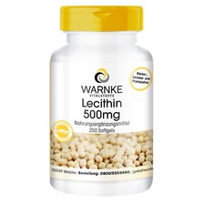 Lecithin 500 mg - 250 Softgels für 4 Monate - Phosphatidylcholin | Warnke