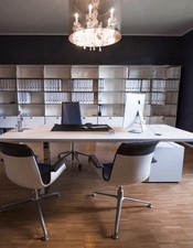 Walter Knoll Designer-Bürotisch mit elektrischem Sideboard