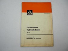 Atlas 402 Hydraulik Lader Bagger Ersatzteilliste Ersatzteilkatalog 1969